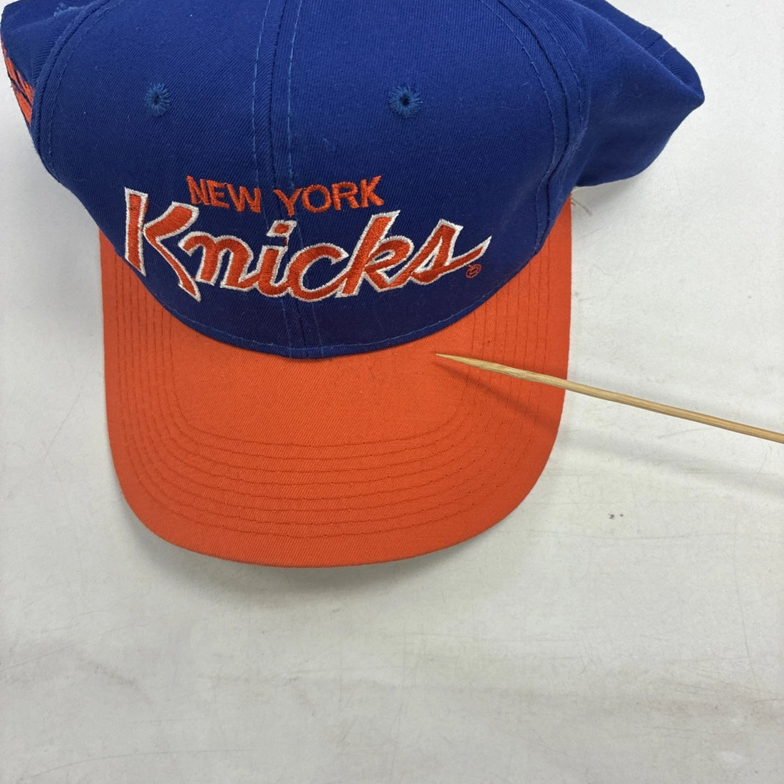 Vintage New York Knicks Script Sports Specialties Twill Snapback Hat OSFA NBA