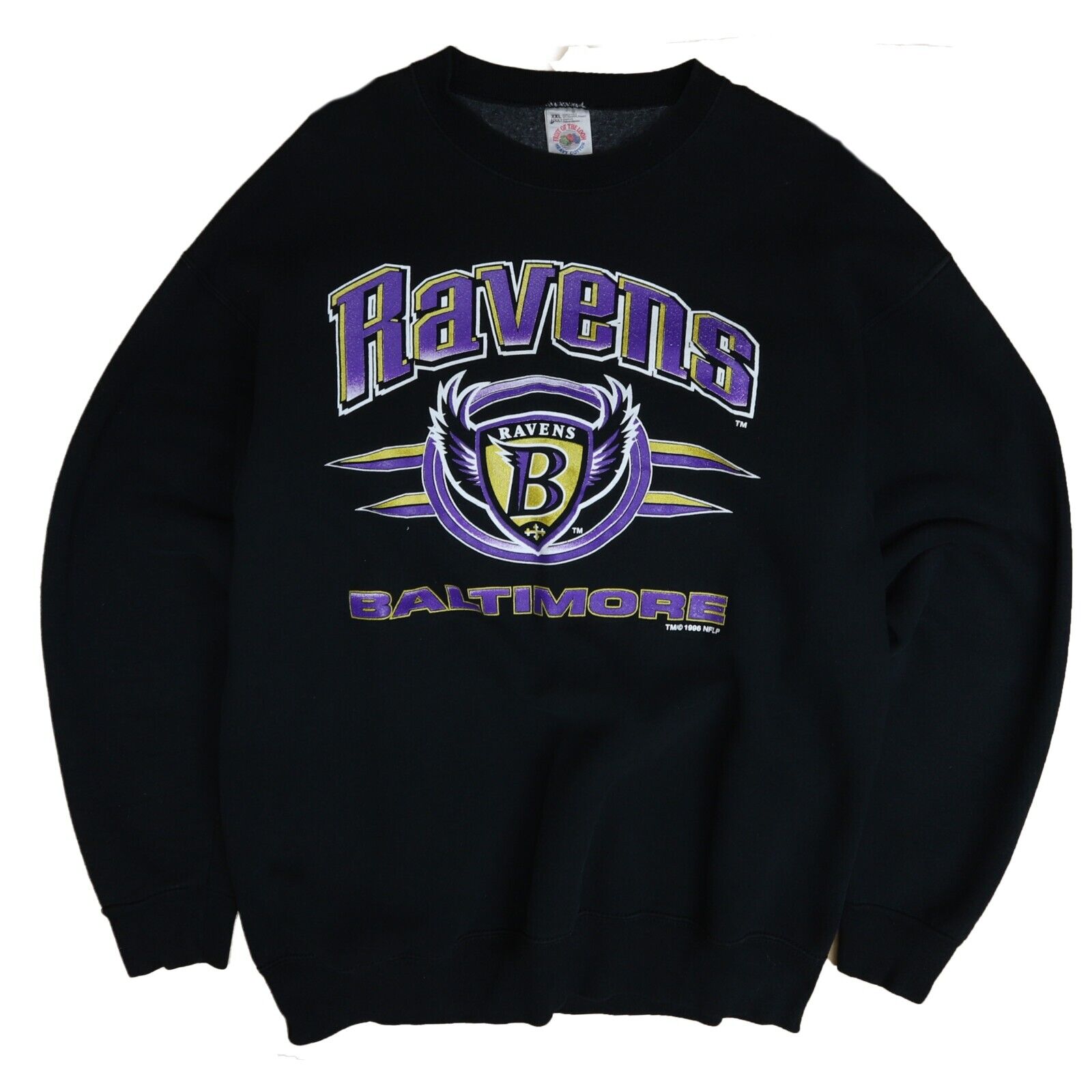 Vintage Baltimore Ravens Sweatshirt Crewneck Size 2XL 1996 90s NFL Throwback Vault