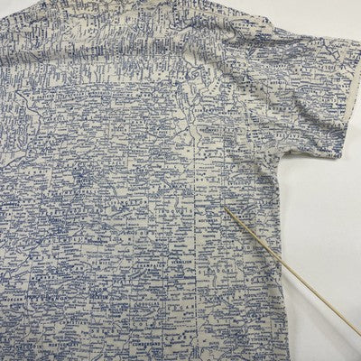 Vintage Illinois Map T-Shirt Size Medium All Over Print 90s
