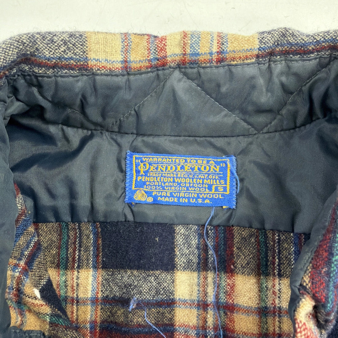 Vintage Pendleton Wool Fireside Button Up Shirt Size Small Plaid