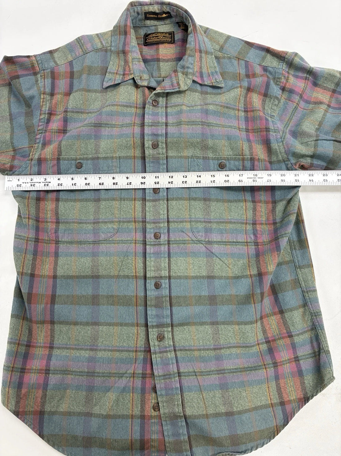 Eddie Bauer Sonoma Heathers Button Up Shirt Size Medium