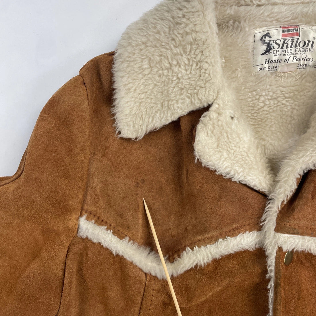 Uniroyal Eskilon Leather Suede Jacket Womens Size 16 Deep Pile Western