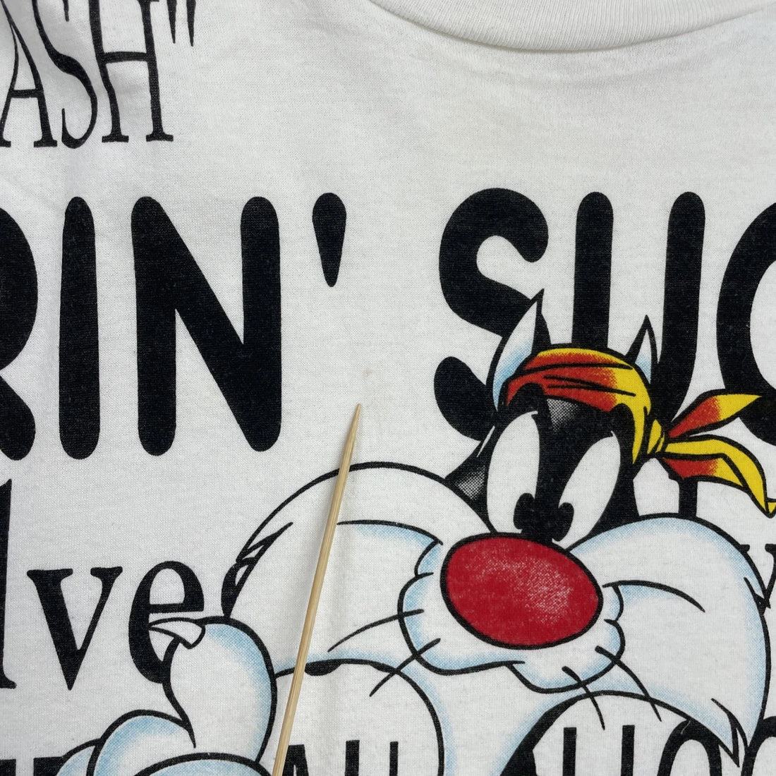 Vintage Sylvester Looney Tunes T-Shirt Size XL All Over Print 90s