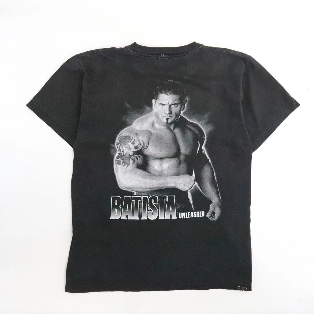 Vintage Batista Unleashed Wrestling T-Shirt Size Large WWE