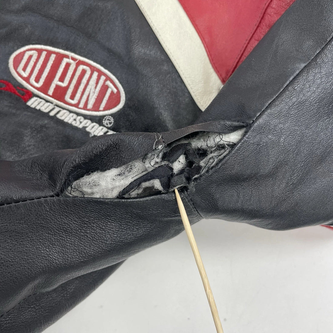 NASCAR Racing Leather Jacket Size Large Dupont