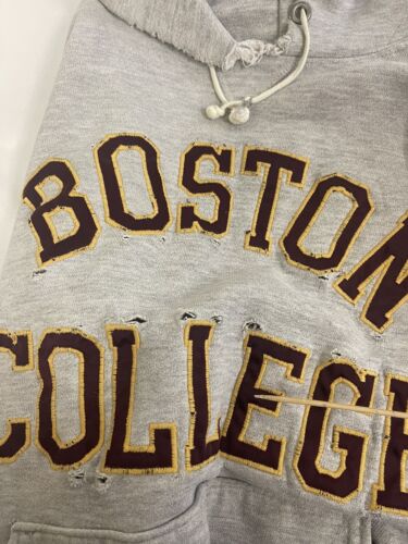 Vintage Boston College Eagles Champion Sweatshirt Hoodie XL Distressed 80s NCAA