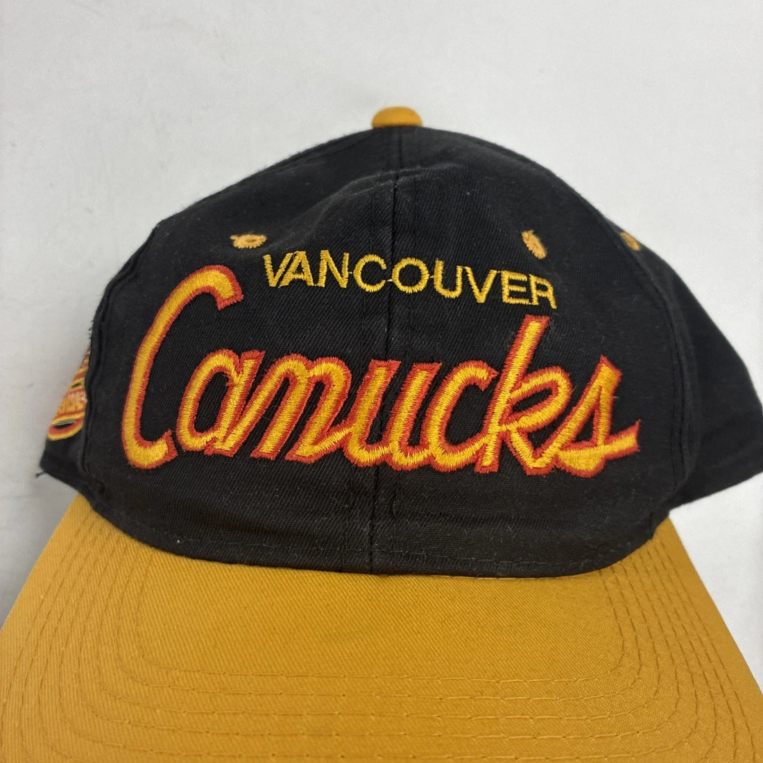 Vintage Vancouver Canucks Twill Script Sports Specialties Hat OSFA NHL
