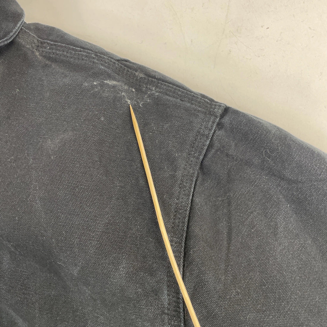 Carhartt Canvas Work Jacket Size XL Black Sherpa Lined