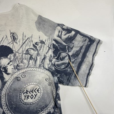 Vintage Greece Troy All Over Print T-Shirt Size Large