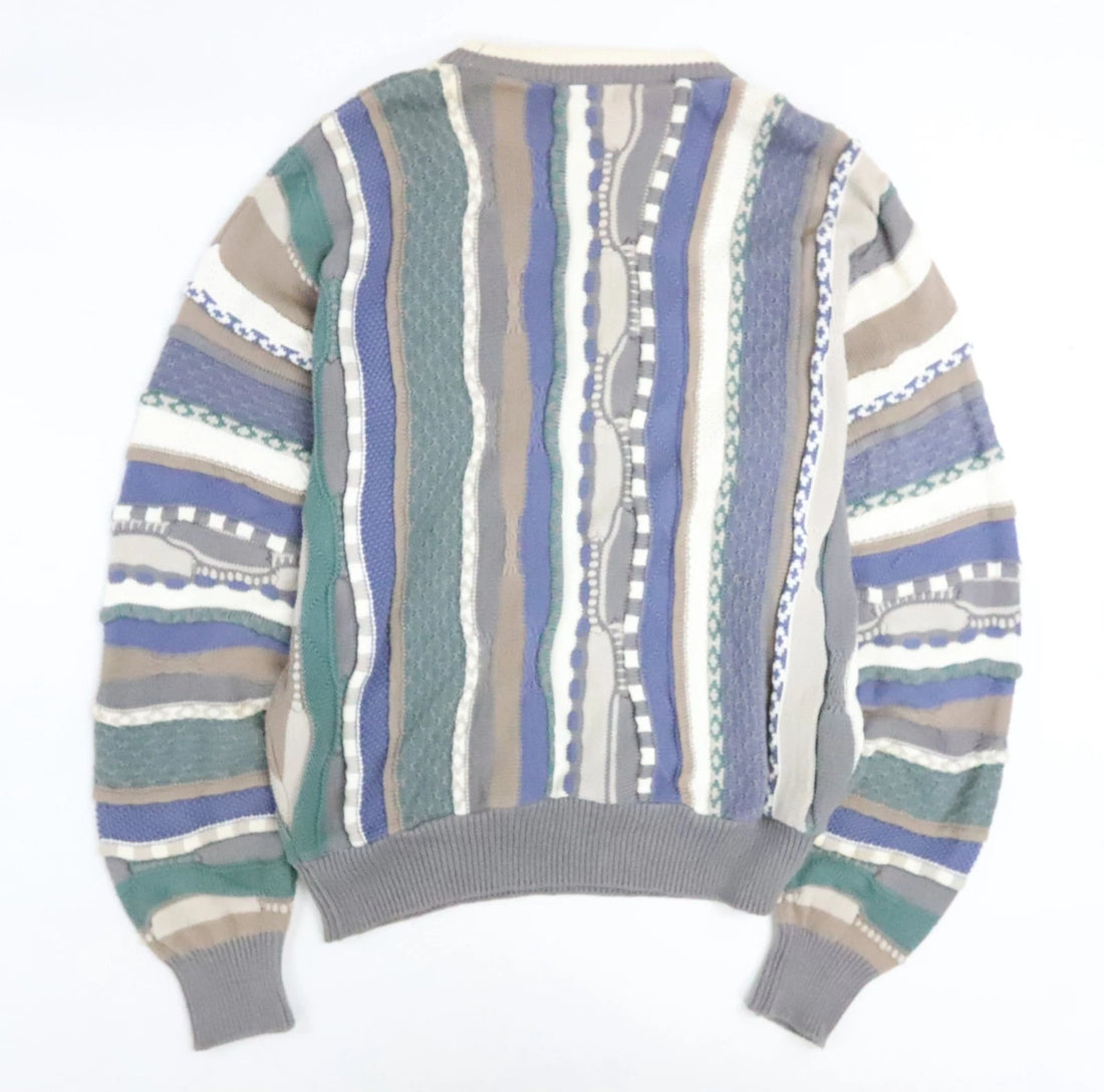 Vintage Olympic View Golf 3D Knit Crewneck Sweater Size Medium