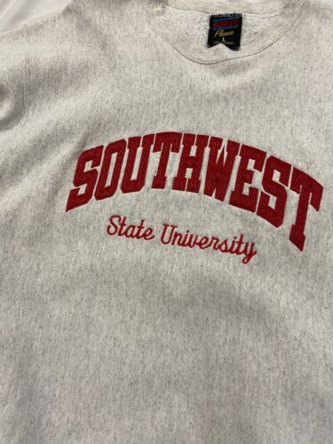 Vintage Southwest State University Sweatshirt Crewneck Size Large Gray