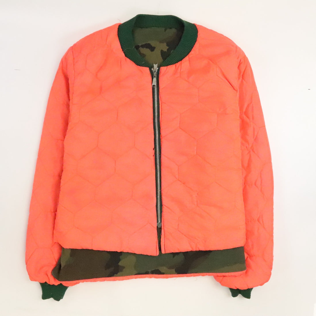 Vintage Reversible Camouflage Bomber Jacket Size Large Military