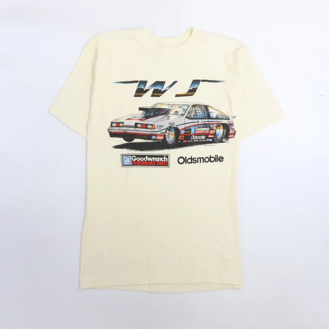 Vintage Warren Johnson WJ Oldsmobile Goodwrench Racing T-Shirt Large 1986 80s