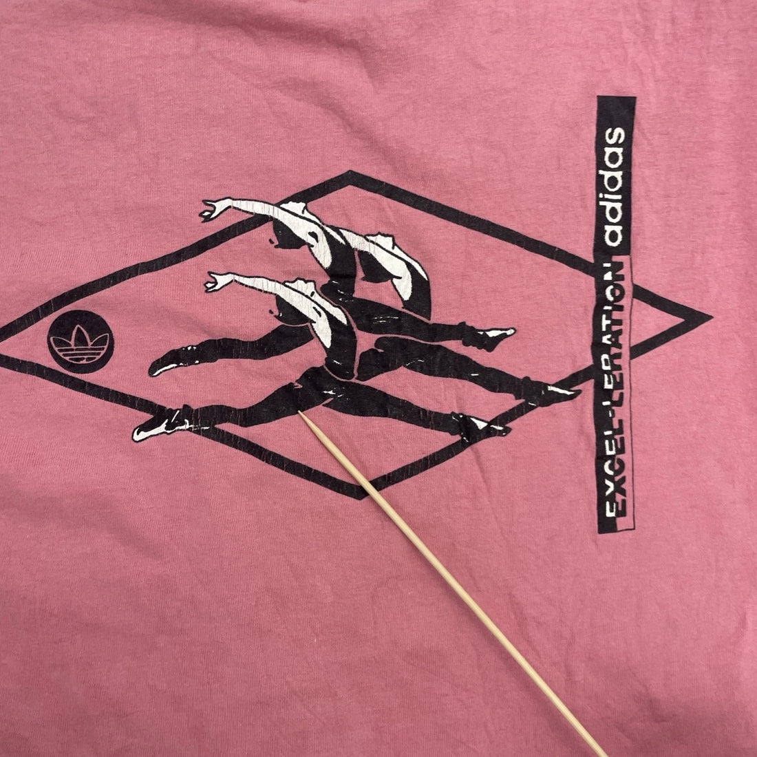 Vintage Adidas Excel-leration Gymnastics T-Shirt Size Small 80s 90s