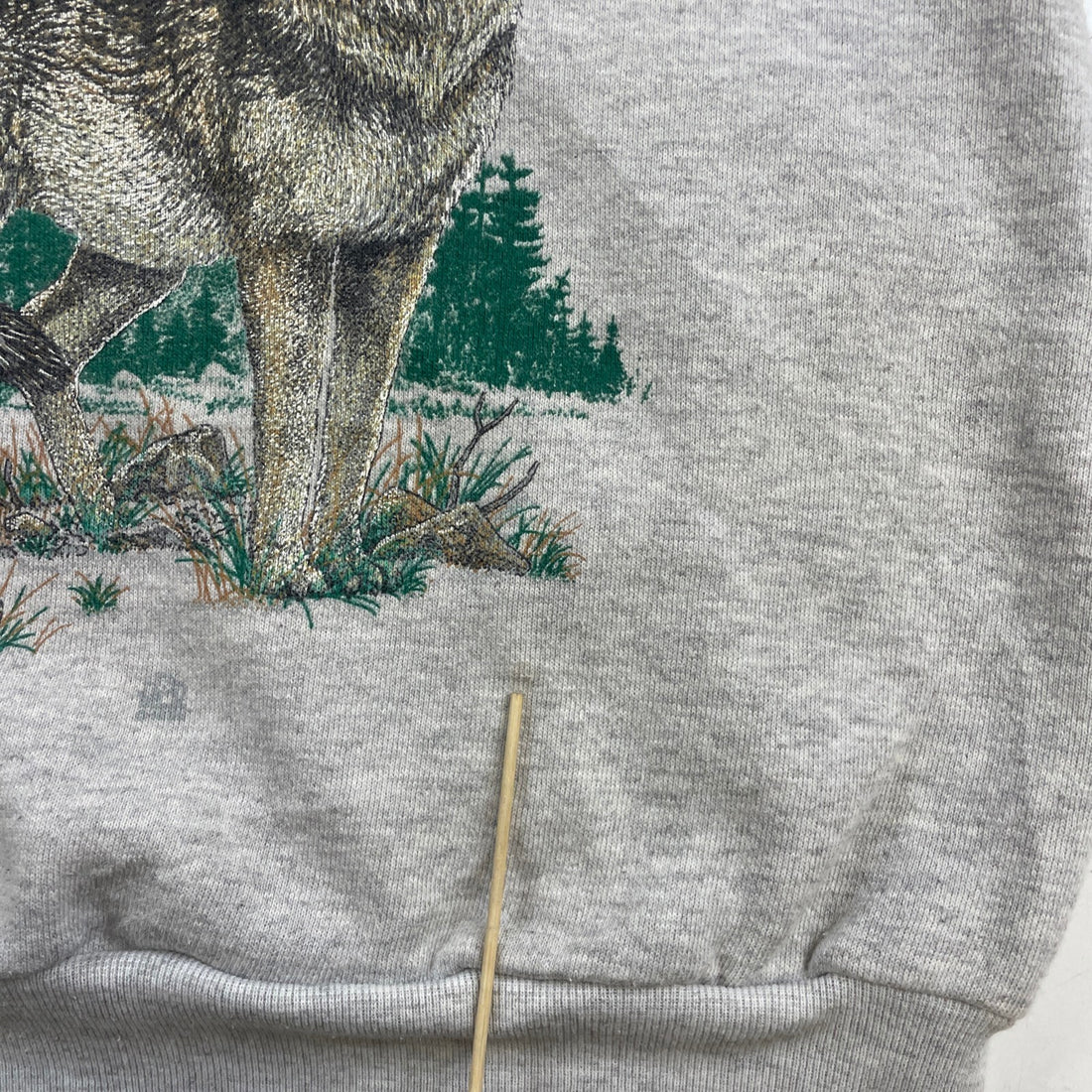 Vintage Wolf Crewneck Sweatshirt Size Medium Nature 90s