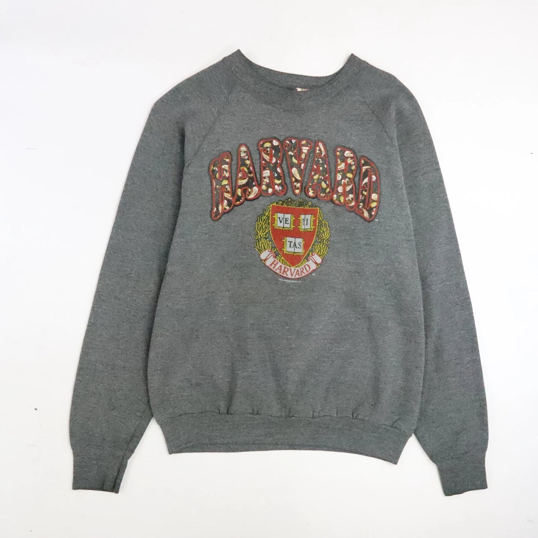 Vintage Harvard Crimson Paisley Crewneck Sweatshirt Size Large NCAA