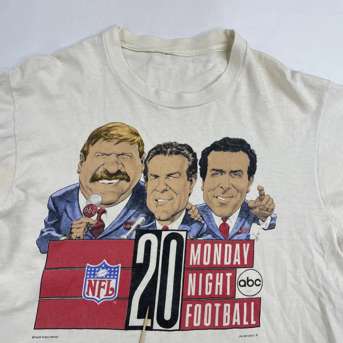Vintage ABC Monday Night Football Caricature T-Shirt Size Large NFL