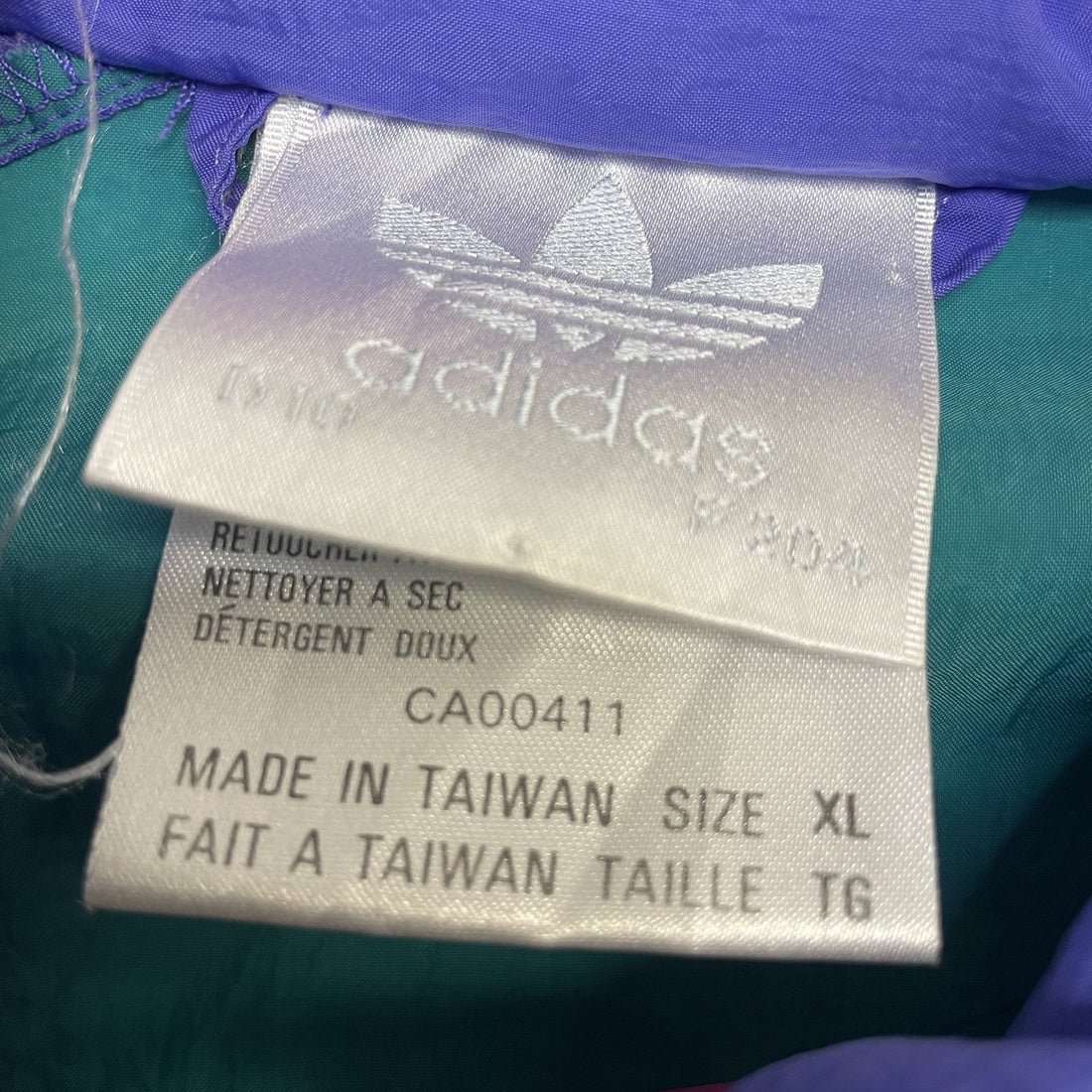 Vintage Adidas Trefoil Pullover Windbreaker Light Jacket Size XL 90s