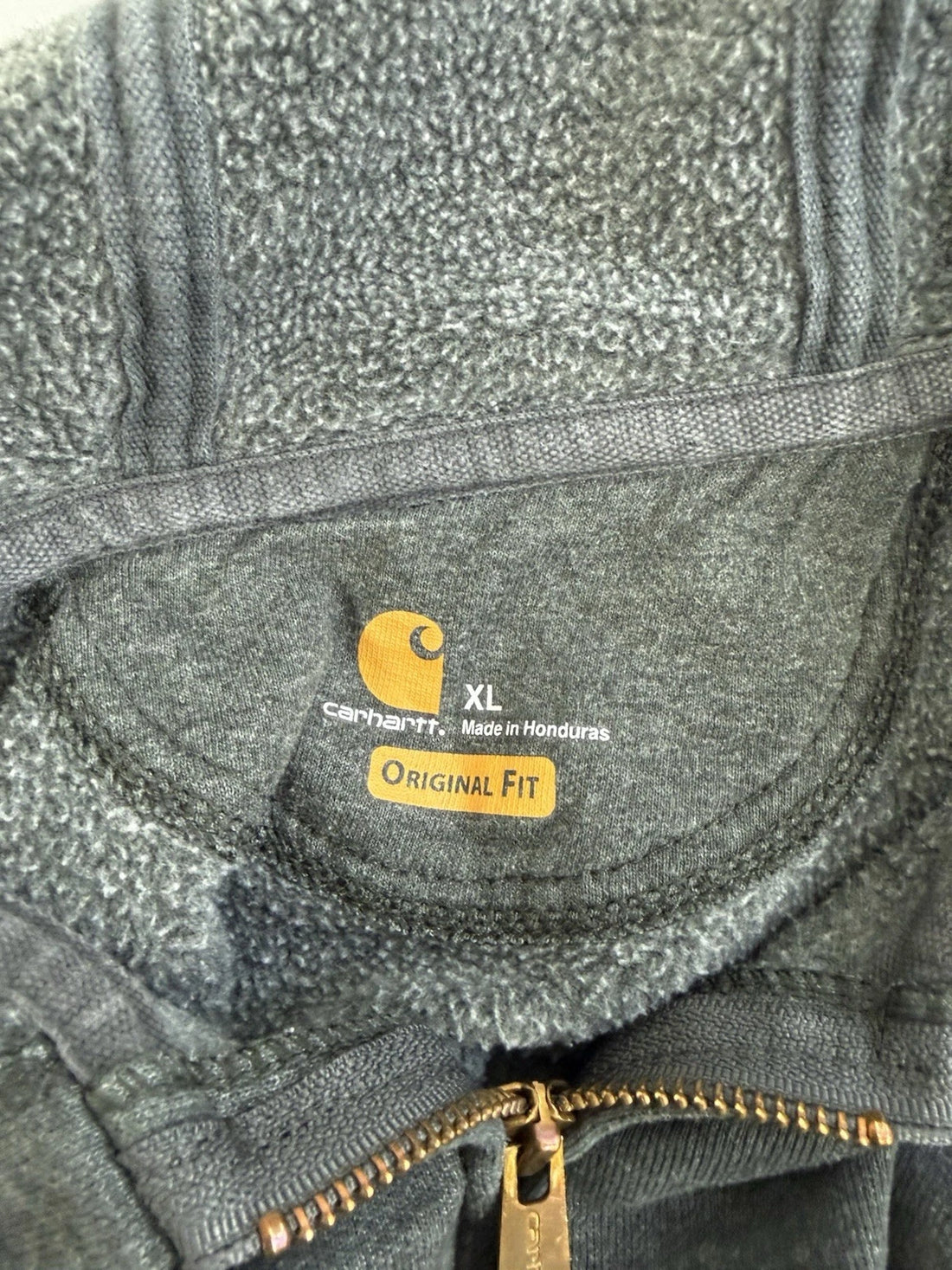 Carhartt Full Zip Sweatshirt Hoodie Size XL Gray