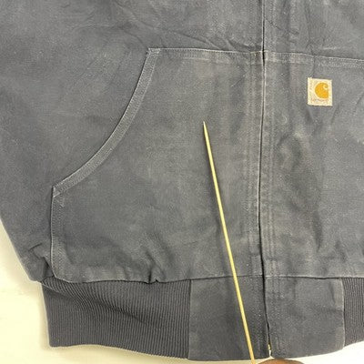 Carhartt Canvas Active Bomber Work Jacket Size Large Blue UPS