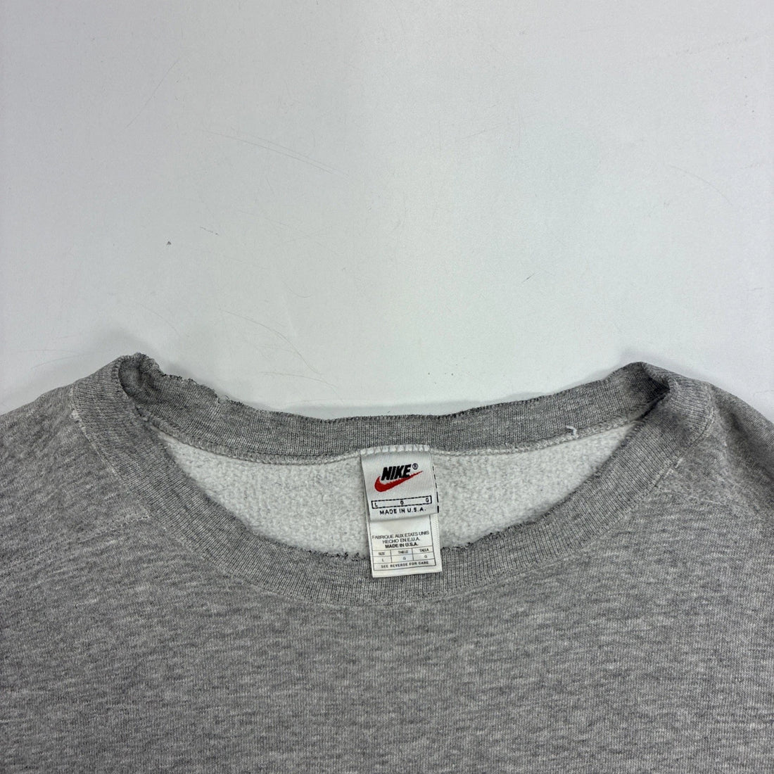 Vintage Nike Crewneck Sweatshirt Size Large Gray Embroidered Swoosh