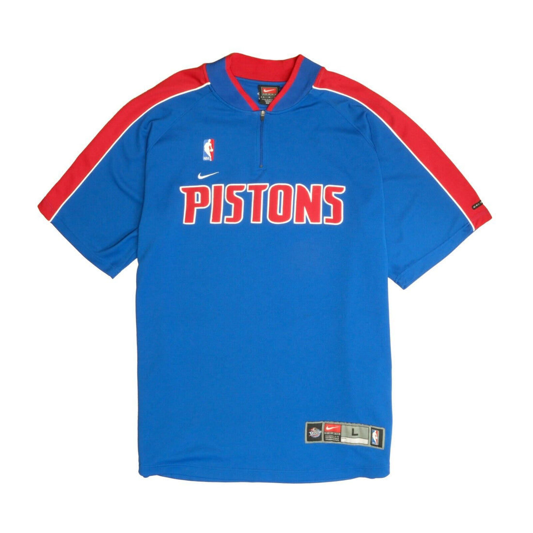 Vintage Detroit Pistons Nike Warm Up Shooting Jersey Size Large Blue NBA