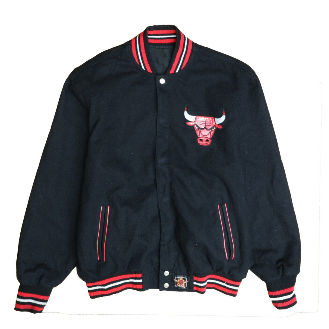 Chicago Bulls Wool Varsity Jacket Size Small Reversible NBA