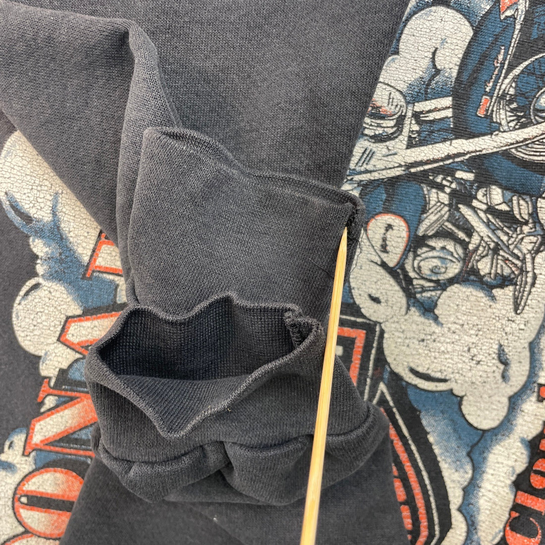 Vintage Harley Davidson Motorcycle Clouds Sweatshirt Crewneck Large Double Sided