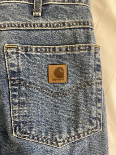 Vintage Carhartt Work Denim Jeans Pants Size 33 X 32