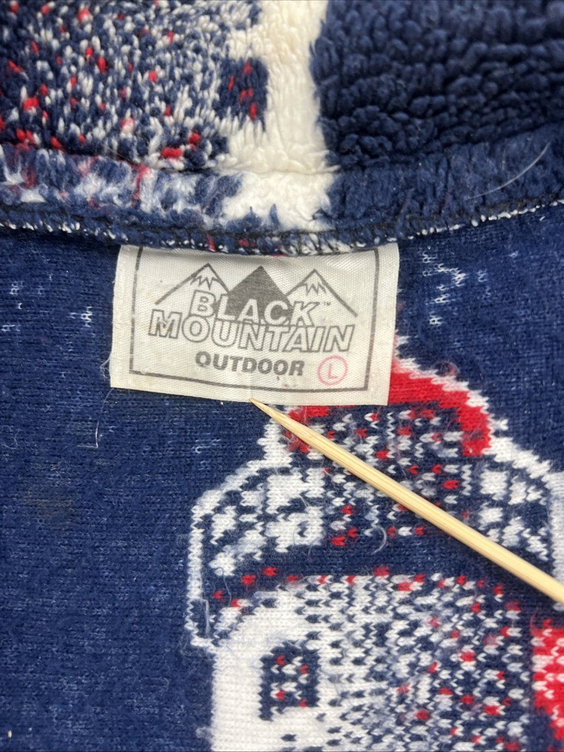 Vintage Lighthouse Black Mountain Fleece Jacket Size Large