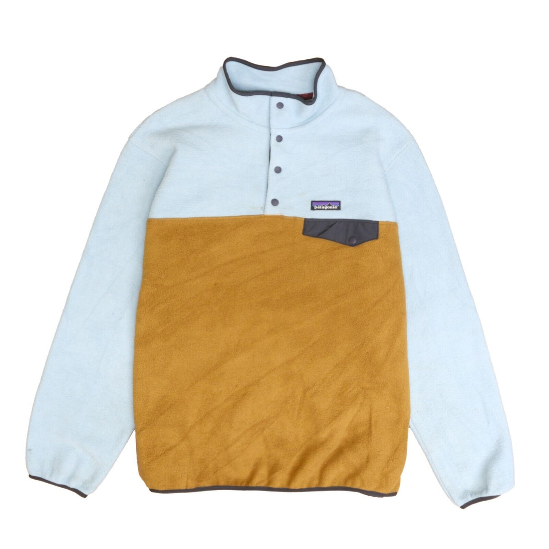Patagonia Synchilla Snap-T Fleece Jacket Size XL Blue Brown