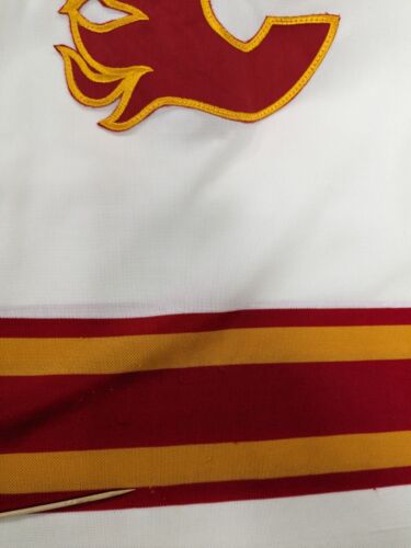 Vintage Calgary Flames CCM Maska Jersey Size Medium White NHL