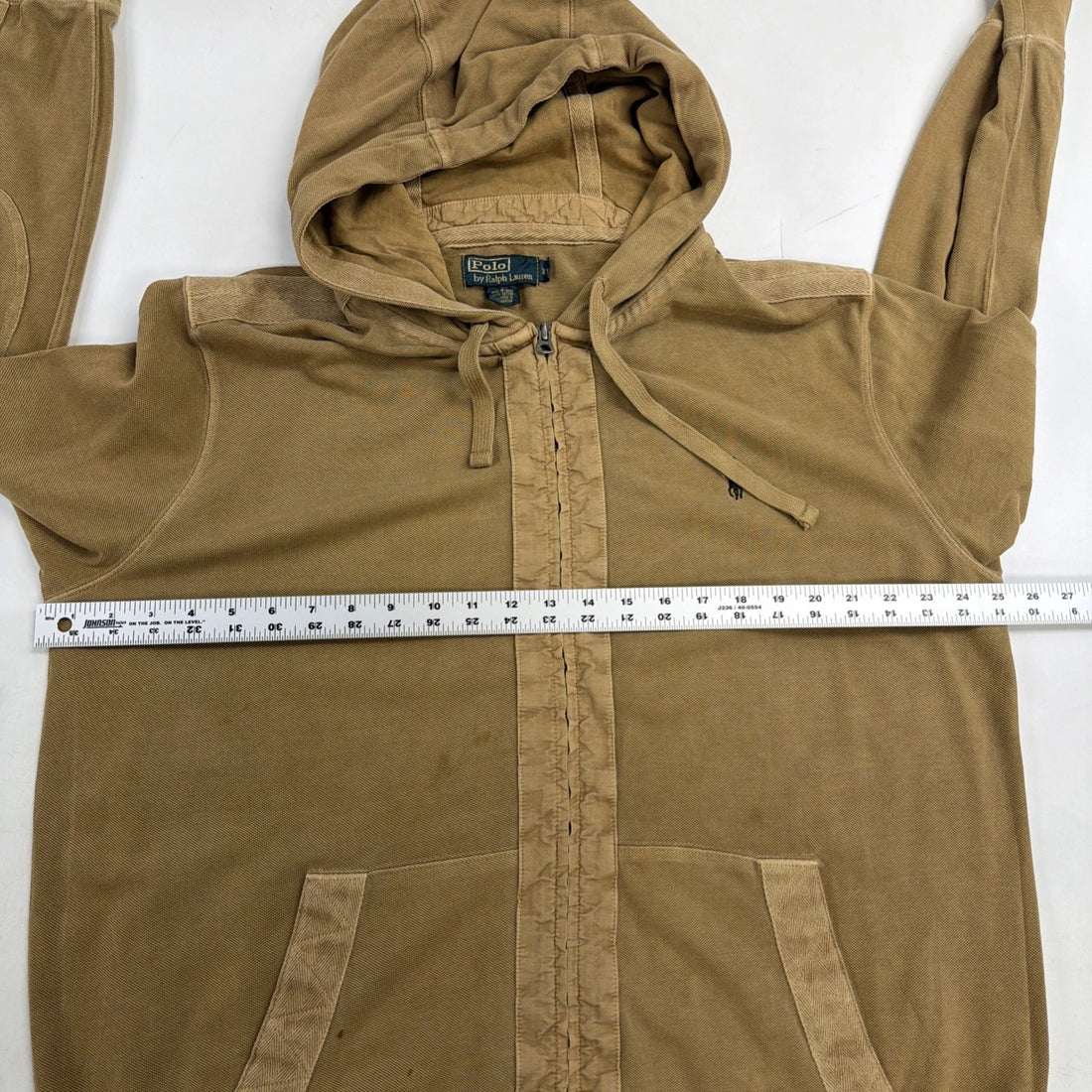 Vintage Polo Ralph Lauren Full Zip Sweatshirt Hoodie Size XL Brown
