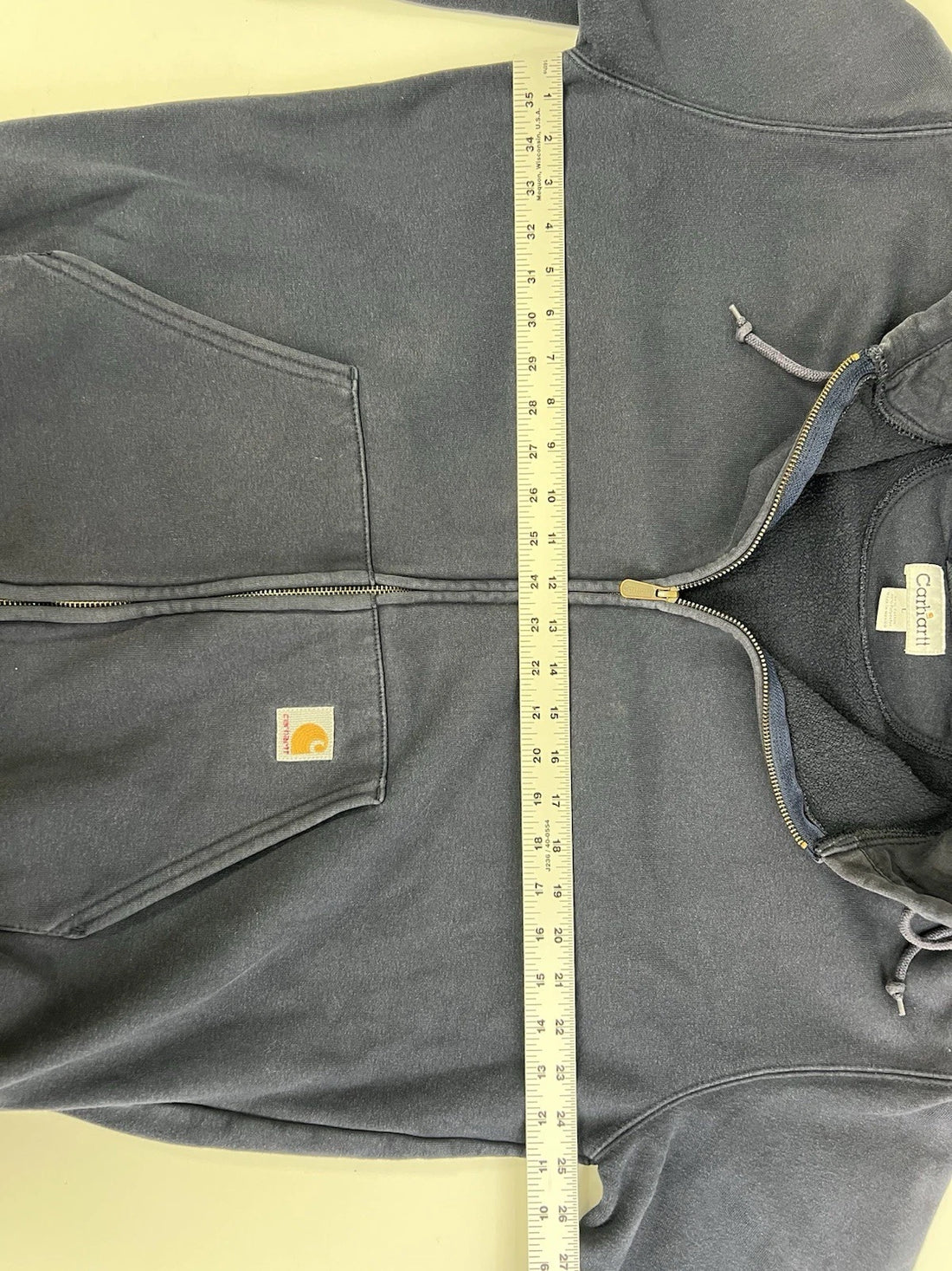 Vintage Carhartt Full Zip Sweatshirt Hoodie Size Large