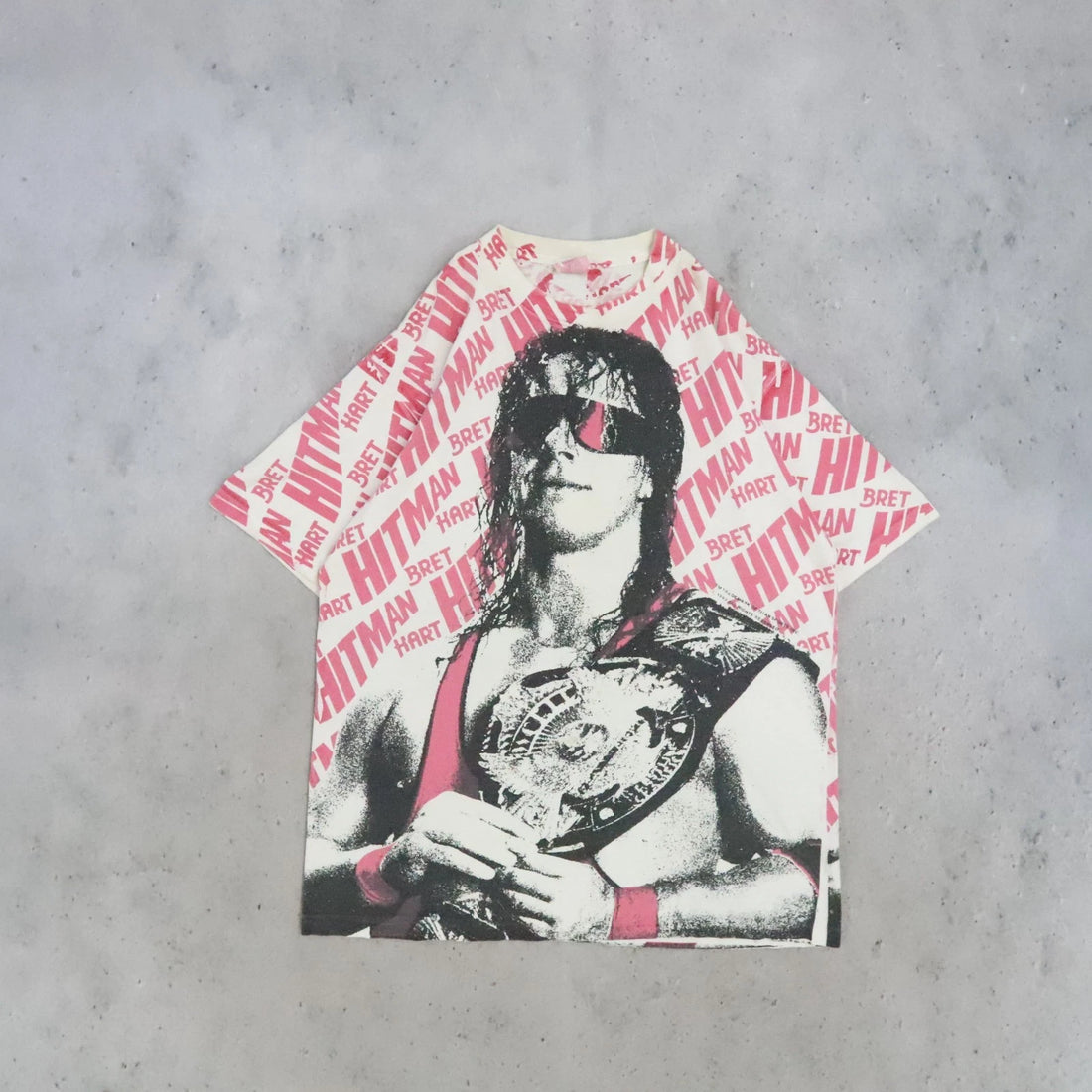 Vintage Bret Hitman Hart Wrestling T-Shirt Size XL WWE WWF