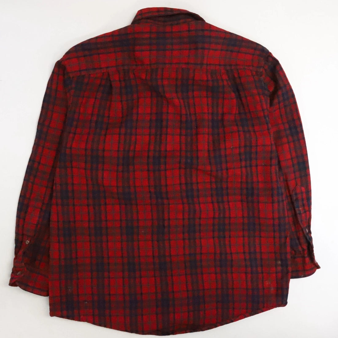 Vintage Pendleton Wool Fireside Button Up Shirt Size Large Red Plaid