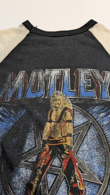 Vintage Motley Crue Shout At The Devil Tour Raglan T-Shirt Size Small Band 80s
