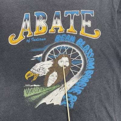 Vintage Abate Of Indiana Bean Blossom Boogie T-Shirt Size Medium 1987 80s