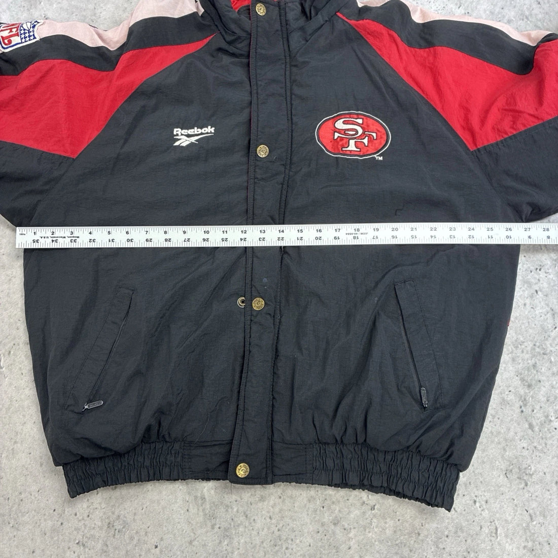 Vintage San Francisco 49ers Reebok Puffer Jacket Size Large NFL