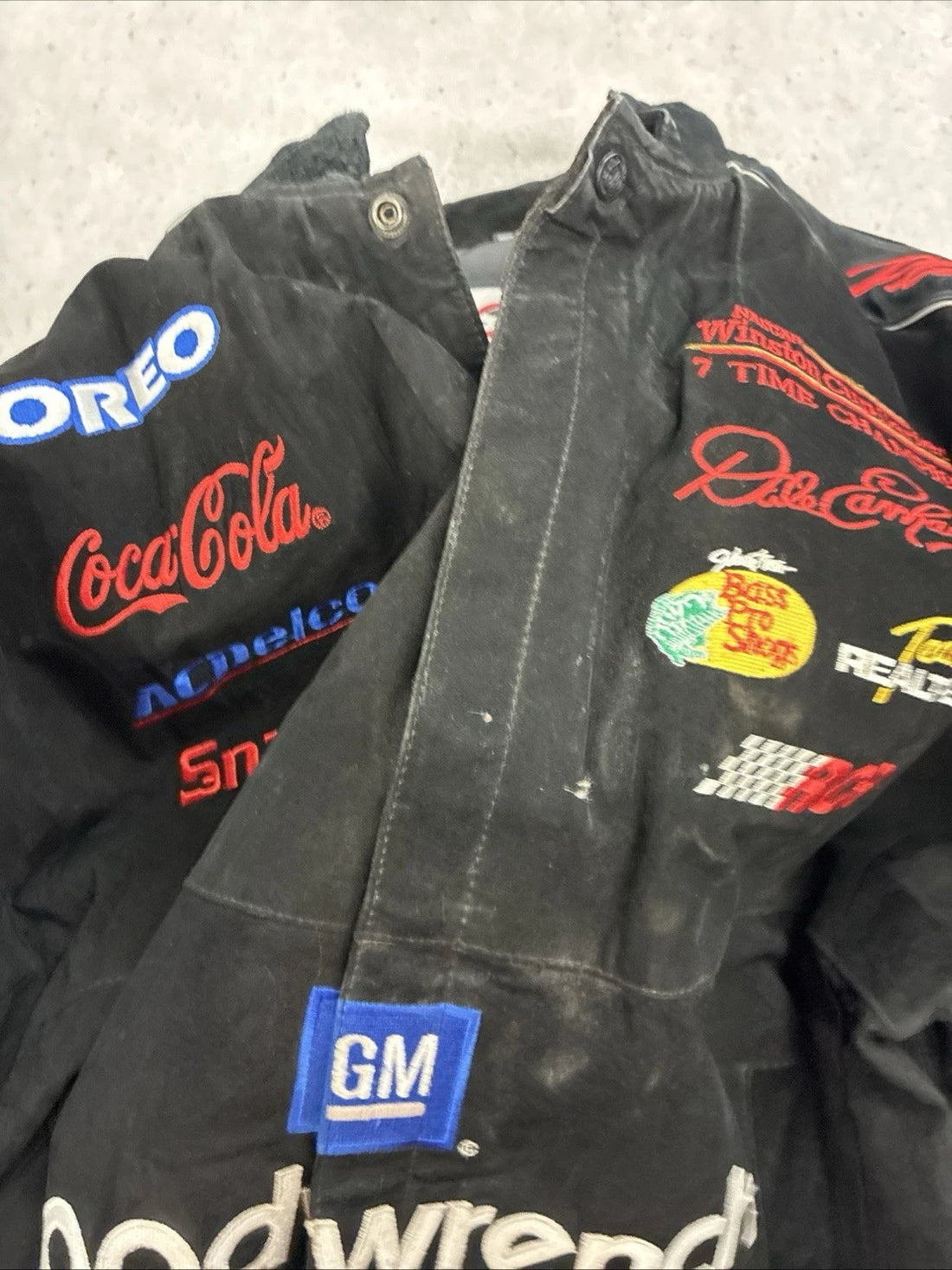 Vintage Dale Earnhardt Goodwrench Leather Suede Racing Jacket 2XL JH Design