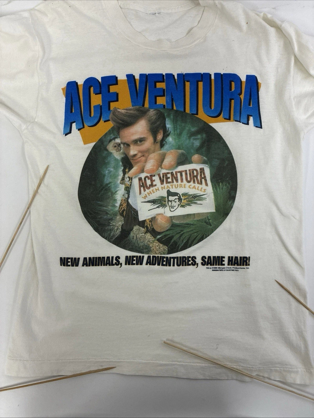 Vintage Ace Ventura When Nature Calls Movie Promo T-Shirt Medium 1995 90s