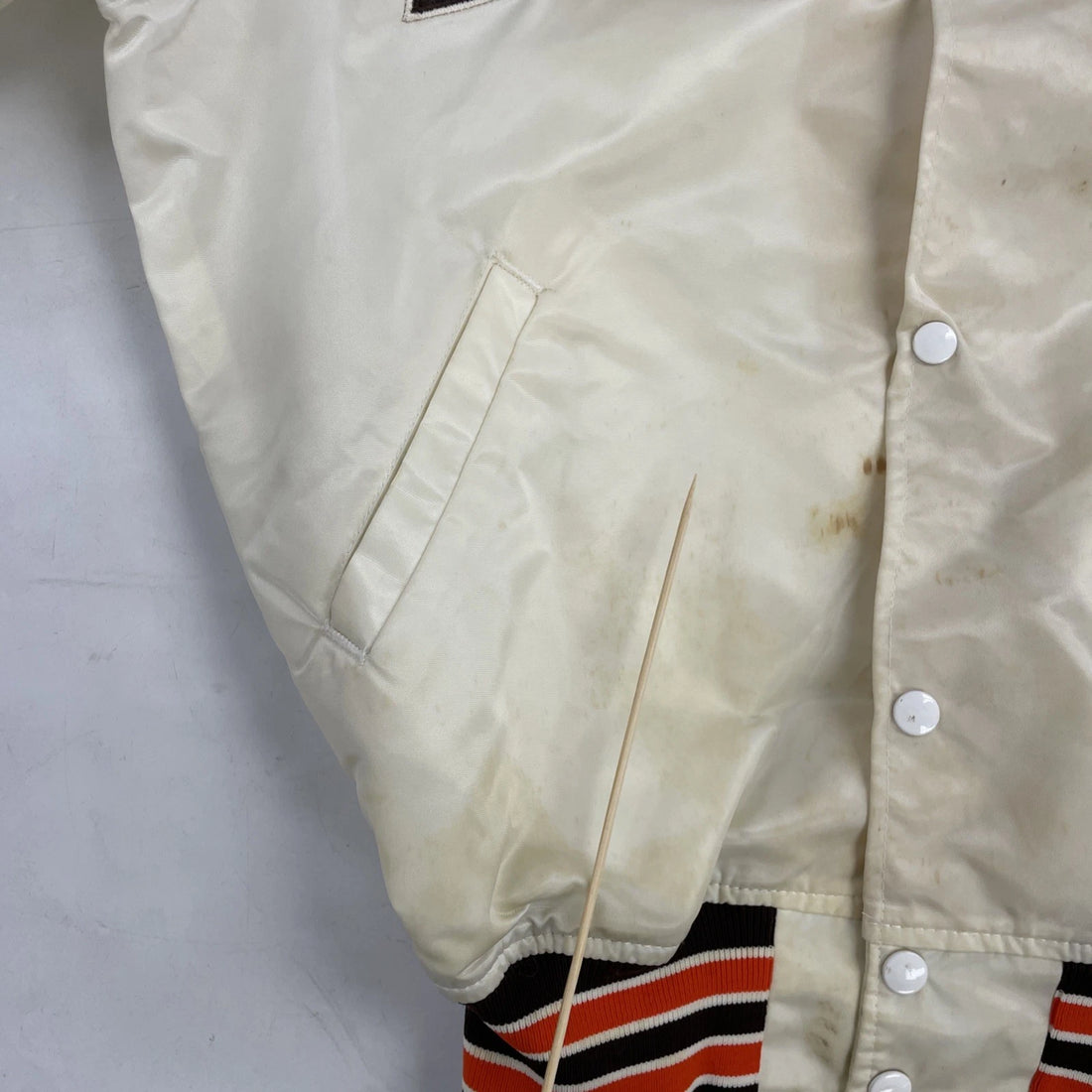 Vintage Cleveland Browns Starter Satin Bomber Jacket Size Large NFL