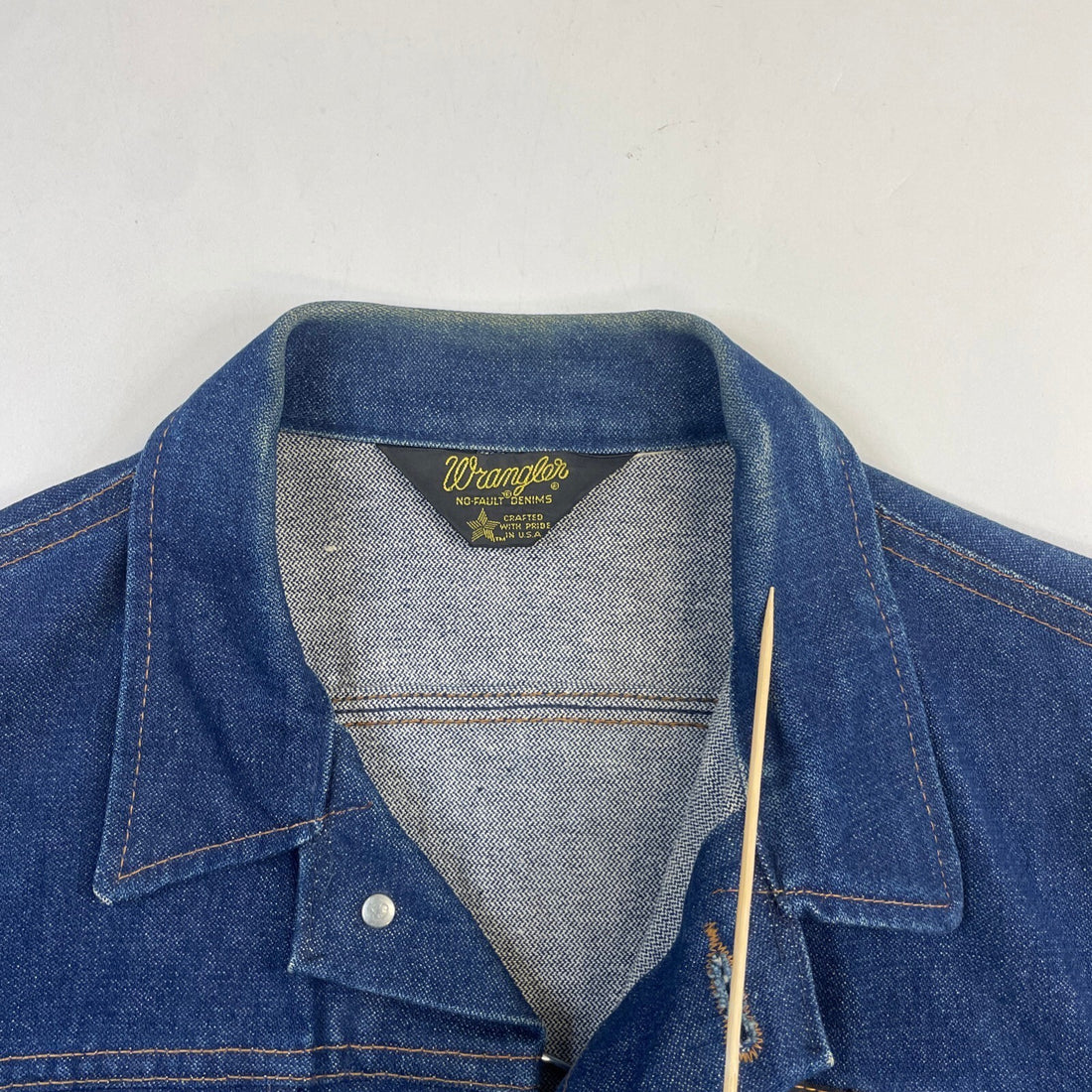 Vintage Wrangler No Fault Denim Jacket Size Small 70s