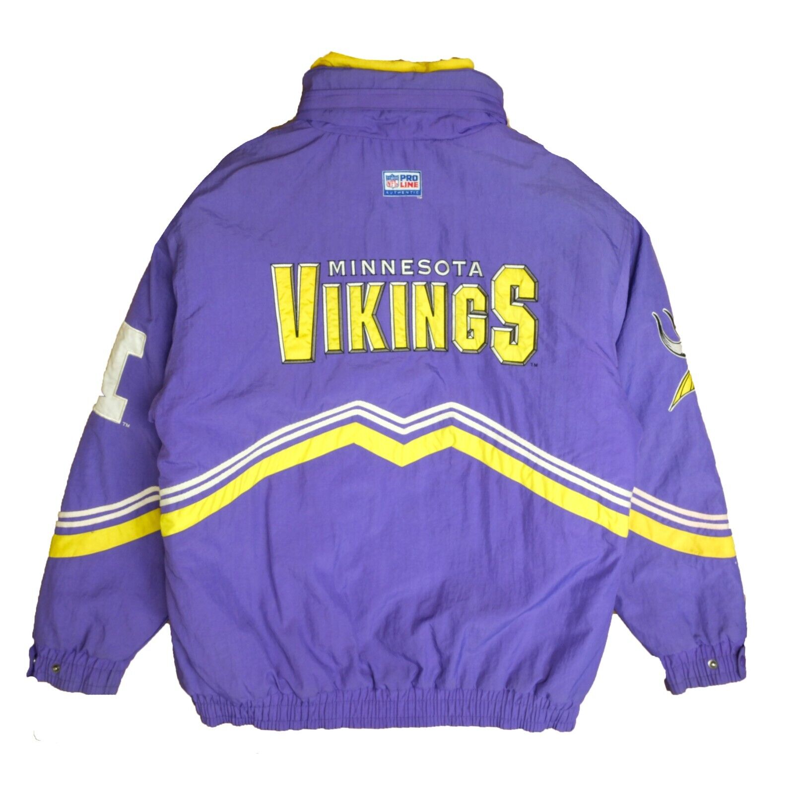 Vintage Minnesota Vikings Logo Athletic Puffer Jacket Size Large Purpl –  Throwback Vault