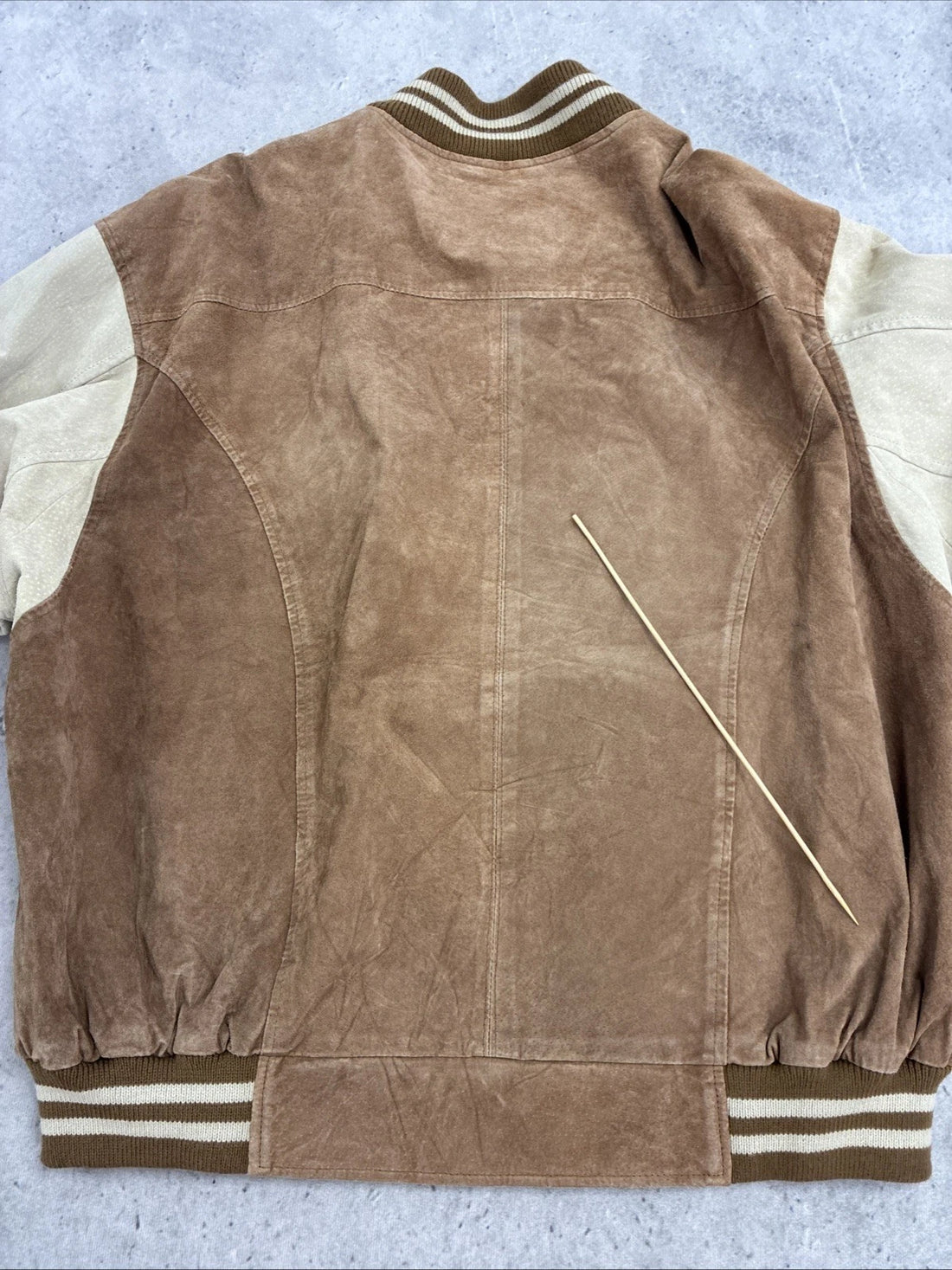 Vintage R&R Leather Suede Bomber Jacket Size XL