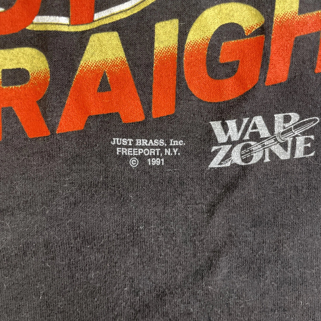 Vintage Gun Control Shoot Straight T-Shirt Size Large Just Brass 1991 90s