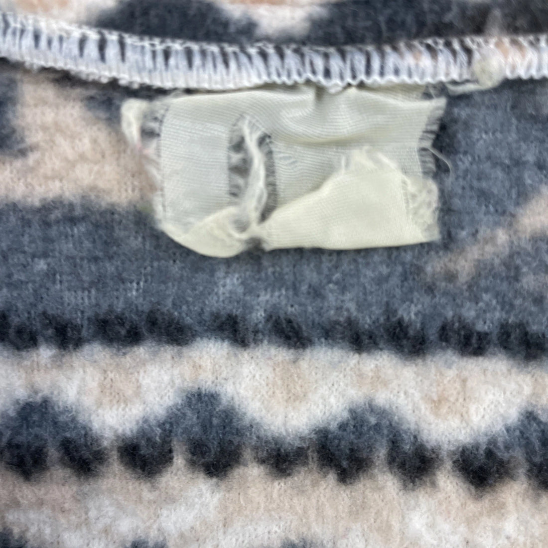 Vintage Deer Fair Isle Fleece Jacket Size Large