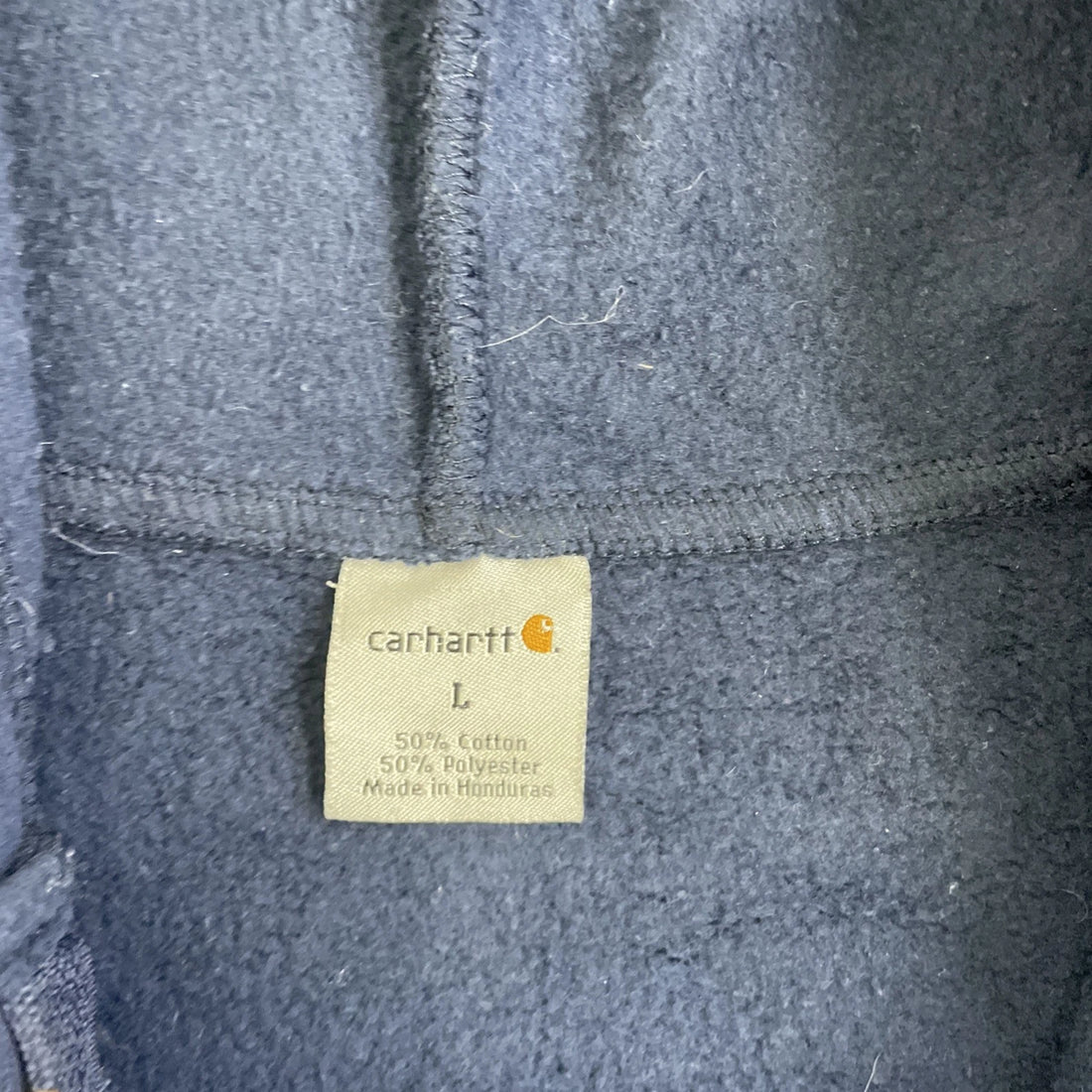 Carhartt Full Zip Sweatshirt Hoodie Size Large Blue