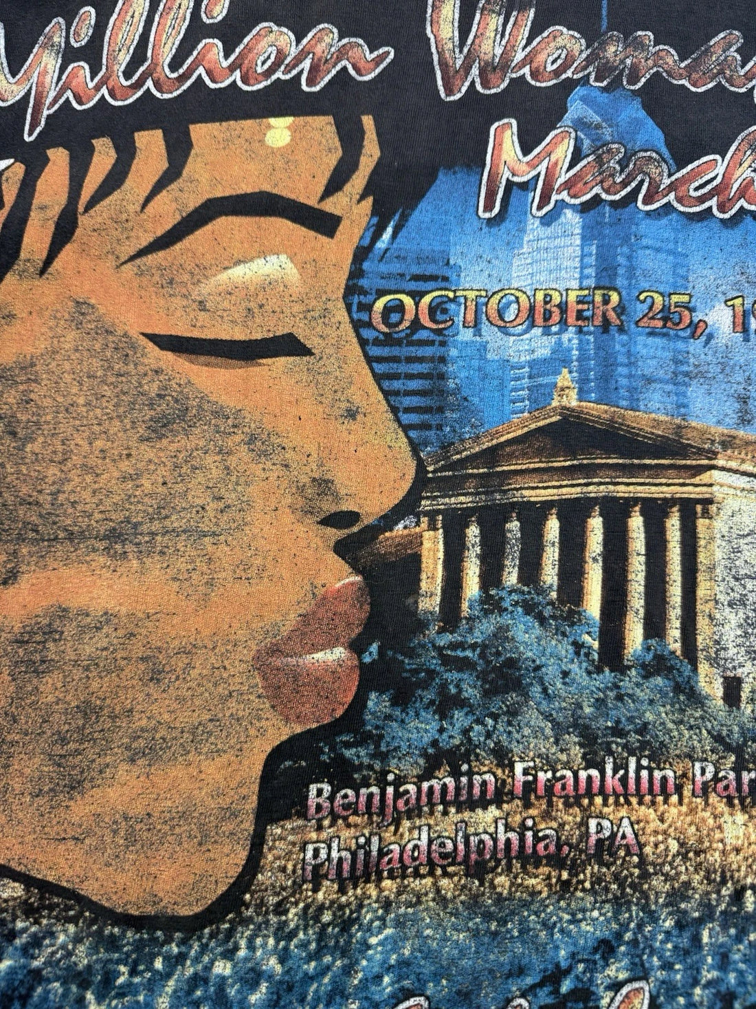 Vintage Million Woman March Sisters Rap Tee T-Shirt Size XL 90s