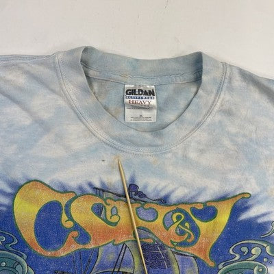 Vintage Crosby Stills Nash Young CSNY Tie Dye T-Shirt Size XL 2000